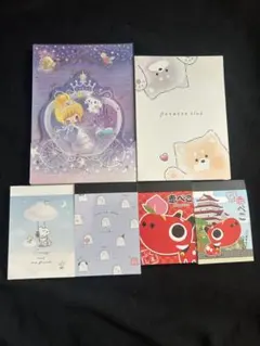 可愛いキャラクター メモ帳セット A5サイズ