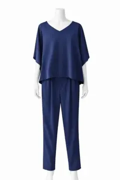 ネイビー セットアップ Sサイズ フォーマル結婚式 ベルト付き