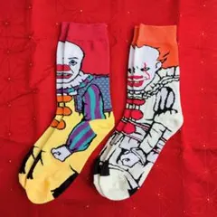 【海外ホラー】IT 長靴下 ユニセックス 2足セット ペニーワイズ