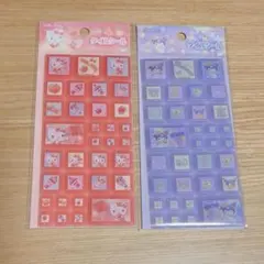 ハローキティ　クロミ タイルシール サンリオ セブンイレブン 2点セット