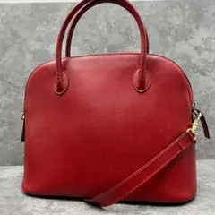 CELINE セリーヌ 2way ハンドバッグ レッド レザー