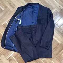 希少柄！ポールスミス×チェルッティ スーツ iTravel 世界地図柄 紺