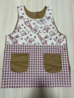 プーさん 保育士 エプロン ピンク