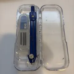 青 コンパス ケース付き 替え芯付き