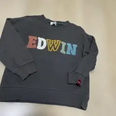 EDWIN カラフルロゴ トレーナー グレー　110のサムネイル
