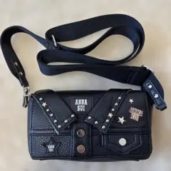 ANNA SUI ライダース風 BFFショルダーバッグ ブラック - メルカリ