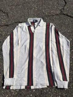 90s USA製 ラルフローレン ラガーシャツ ポロシャツ ボーダー M