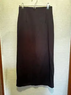 ユニクロ ストレッチダブルフェイスナロースカート ブラック