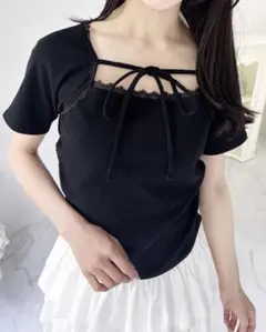 INGNI リボン付レーストップス