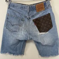 Levi's 501 デニムショートパンツ W33 ルイ・ヴィトンポケット付き