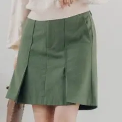 ミニスカート グリーン ドットエスティ アンデミュウ