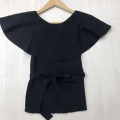 ROYAL PARTY ロイヤルパーティー 細リブ カットソー 半袖 ブラックのサムネイル