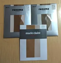M~L ストッキング renoma 2点 marie claire 1点