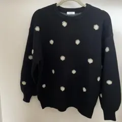 新品 LOWRYS FARM ドット柄長袖ニット