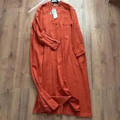 新品　sm2rhythm ロング長袖ワンピース　オレンジ