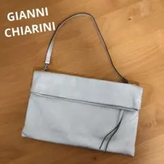 【訳アリ】GIANNI CHIARINIメタリックレザークラッチバッグショルダーのサムネイル