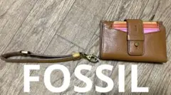 FOSSIL パスケース　コインケース、専用収納袋、ブランドタグ付き