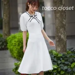 tocco closet ワンピース バルーン袖　ボウタイのサムネイル
