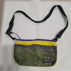 F.O.インターナショナルメッシュポケット付ショルダーバッグ イエロー パープル