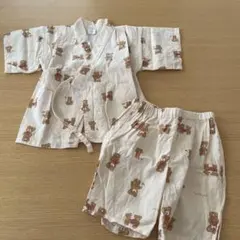 futafuta くま柄 甚平 80