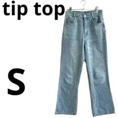 tip top セミフレアデニムパンツ　サックスブルーS