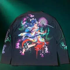 最終値下 抜刀娘 妃那 妖炎 刺繍入 プリントロングTシャツ 和柄 ロンティーのサムネイル