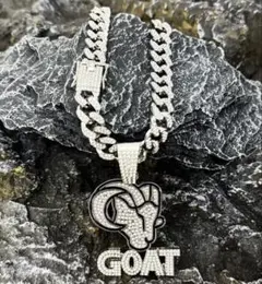 限定】GOATネックレス マイアミキューバンチェーン メンズジルコニア 