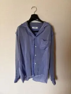 sulvam テンセルシャツ M ブルー パープル ダメージ加工のサムネイル