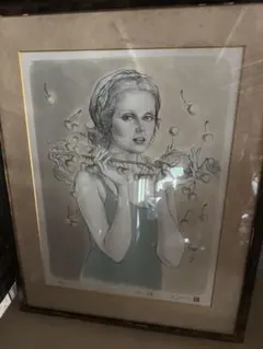 Louis Icart 人物画 黒猫と女性 額装品 - メルカリ