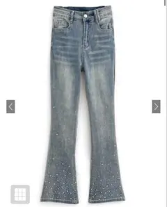 GRL ビジューデニムフレアパンツ　at2310