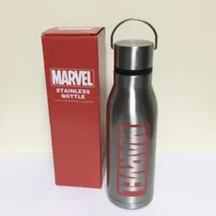 《訳あり》マーベルロゴ　リングハンドル付直飲み水筒　600ml　保温保冷