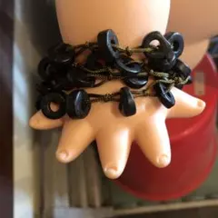 ハンドメイド　レディース　4連ウッドビーズ　ブレスレット No.2