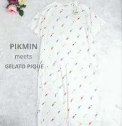 タグ付き未使用✨ジェラートピケ ピクミン ワンピース ルームウェア Fサイズ 白
