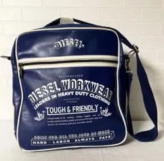 DIESEL ディーゼル ショルダーバッグ ブルー プリント