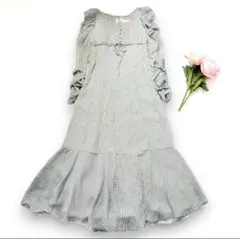 【タグ付き未使用】セルフォード ワンピース マーメイド ギャザー 千鳥格子