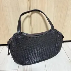 robita tier ☆ロビタ ティア レザー メッシュ編み込み ハンドバッグ 