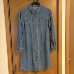 デニムシャツワンピース 150