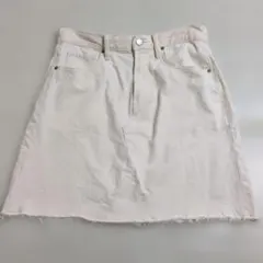 GAP☆ホワイトデニム 台形スカート アイボリー M
