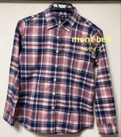 mont-bell 美品　チェック柄長袖シャツ XS