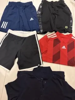 adidas キッズ服 ショートパンツ ポロシャツ セット