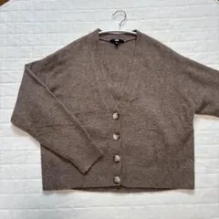 《UNIQLO》ニットカーディガン　ブラウン　レディース　長袖