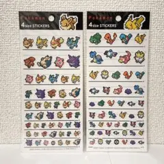ポケモン ピクセルアート シール 4サイズ イーブイ ピカチュウ