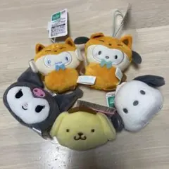 サンリオ　どうぶつ着ぐるみマスコット　きつね/ベーシックカラーフェイスマスコット