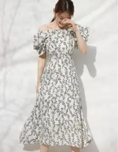 snidel 2wayデザインプリントワンピース