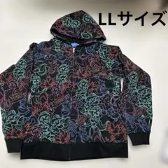 美品 メンズ LLサイズ 東京ディズニーリゾート アラジン 黒 長袖 パーカー