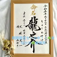 期間限定セール中！！☘️まなかな☘️様専用☆ 命名書　命名書オーダー　毛筆　手書き