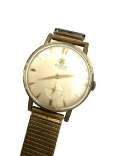 MOERIS 手巻き 18金 ゴールド レザーベルト 稼働品 ジャンク MOERIS 手巻き 18金 ゴールド レザーベルト 稼働品 ジャンク