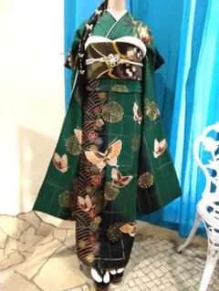 振袖フルセット、正絹振袖、成人式、重ね衿、帯揚げ、帯締め、西陣袋帯、長襦袢