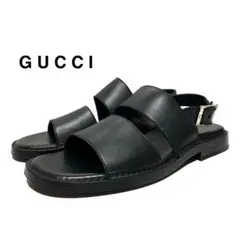 美品】GUCCI サンダル シェリーライン ベルクロ レザー ジュート