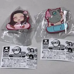 鬼滅の刃 竈門禰豆子 嘴平伊之助 キャラばんちょうこう ヘアクリップ弐